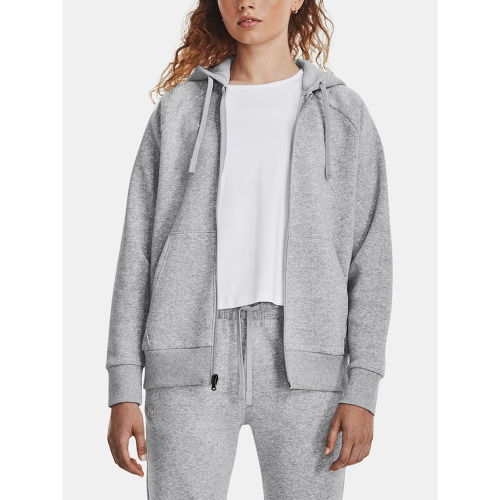 Under Armour — Damen-Hoodie mit Reißverschluss — grau — Ansicht 3