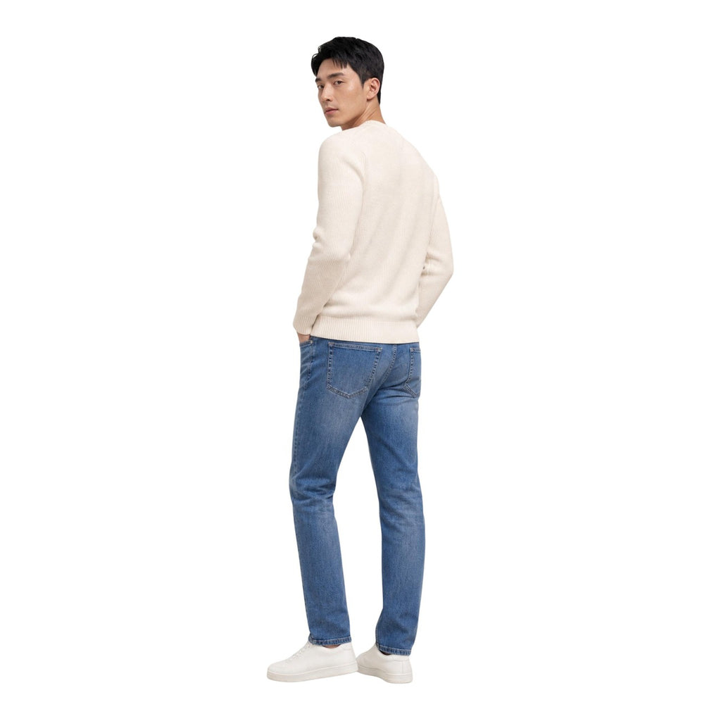 Tommy Jeans — Men’s white organic cotton sweater — view 3