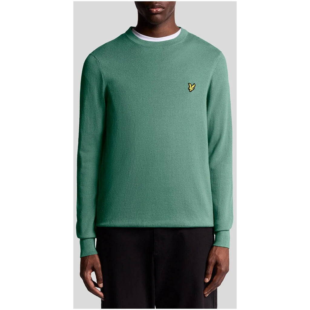 Lyle & Scott — Men's cotton and merino wool sweater — Green