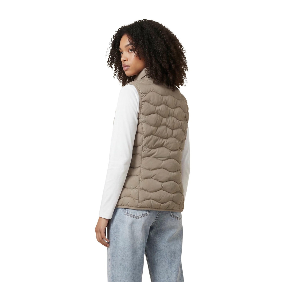 EA7 — Gilet beige femme — 8NTQ08 TNF8Z — vue 2