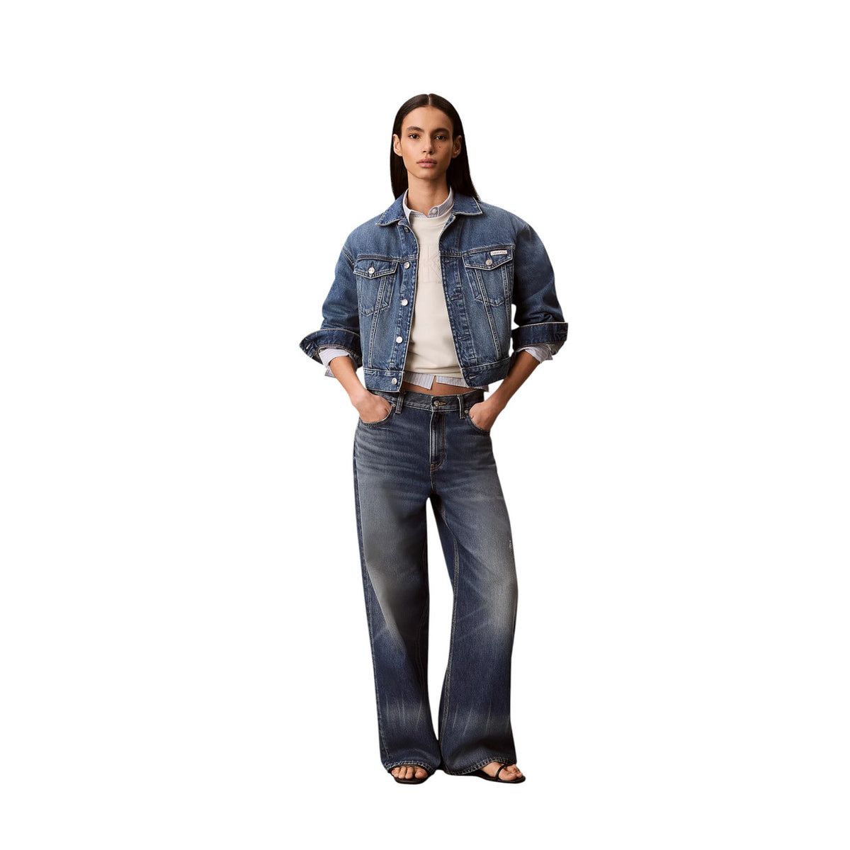 Calvin Klein Jeans — Witte sweater voor dames — afbeelding 2