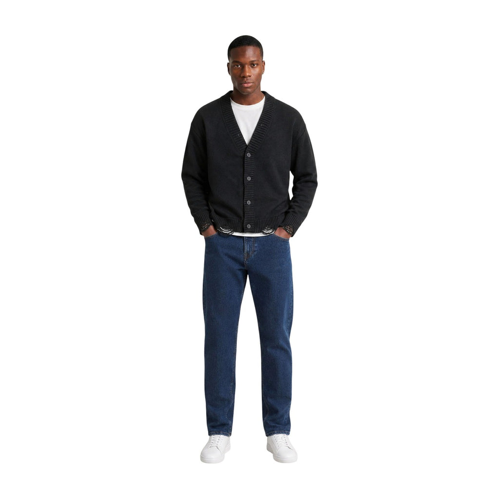 Only & Sons — Men’s black V-neck Tune cardigan — view 4