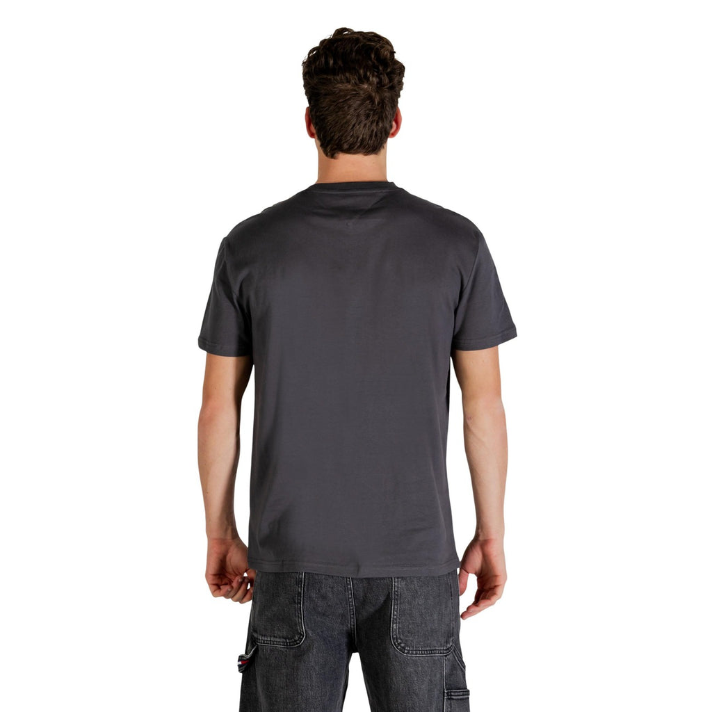 Tommy Jeans — Men’s gray organic cotton t-shirt — view 4