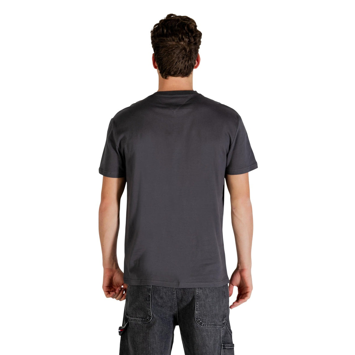 Tommy Jeans — Men’s gray organic cotton t-shirt — view 4