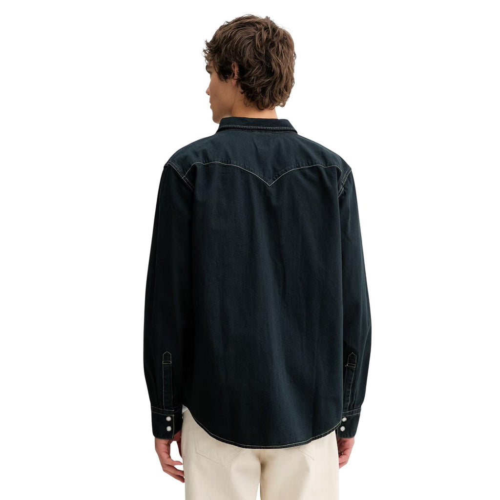 Levi’s — Schwarzes Barstow Western Standard Herrenhemd — Ansicht 3