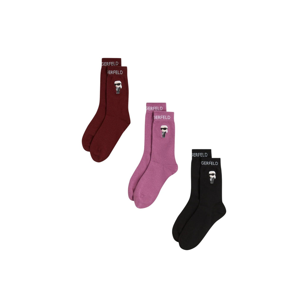 Karl Lagerfeld Jeans — Pack of 3 pairs of women's burgundy socks — view 4