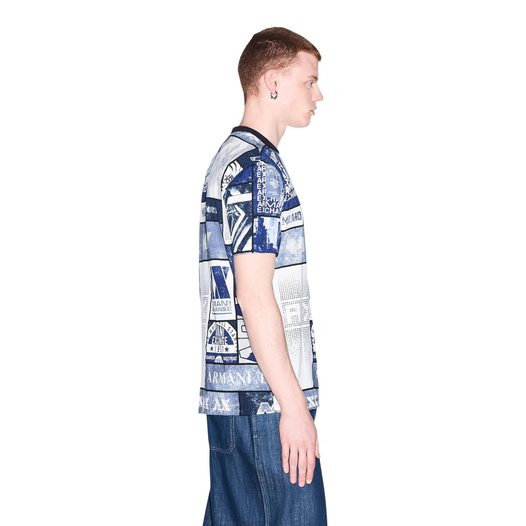 Armani Exchange — T-shirt en coton blanc homme — vue 3