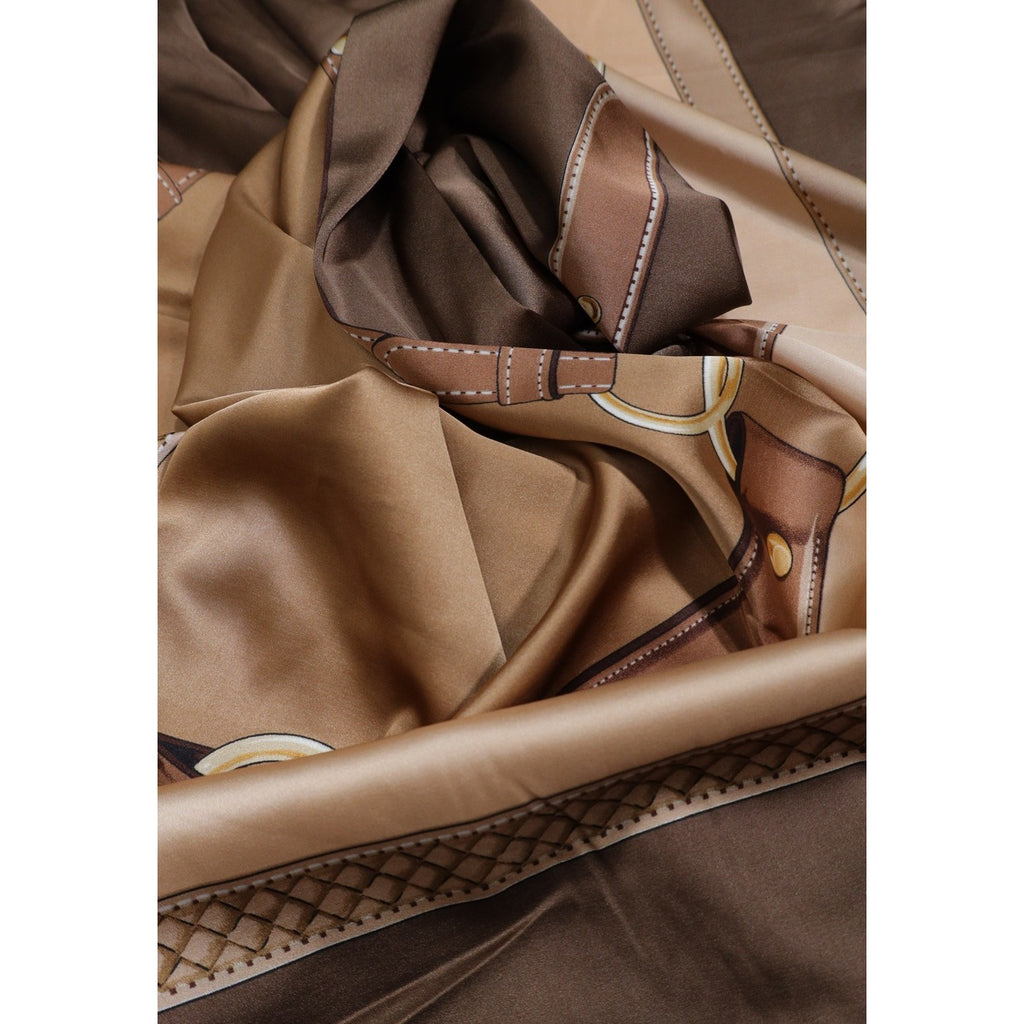 Guess — Foulard Camden imprimé 120 × 120 cm femme — vue 3 — Marron