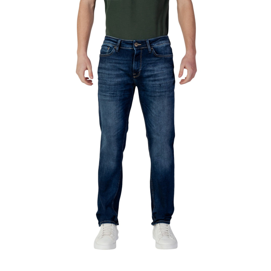 Jack & Jones — Blaue JJICLARK Regular Herrenjeans — Ansicht 2