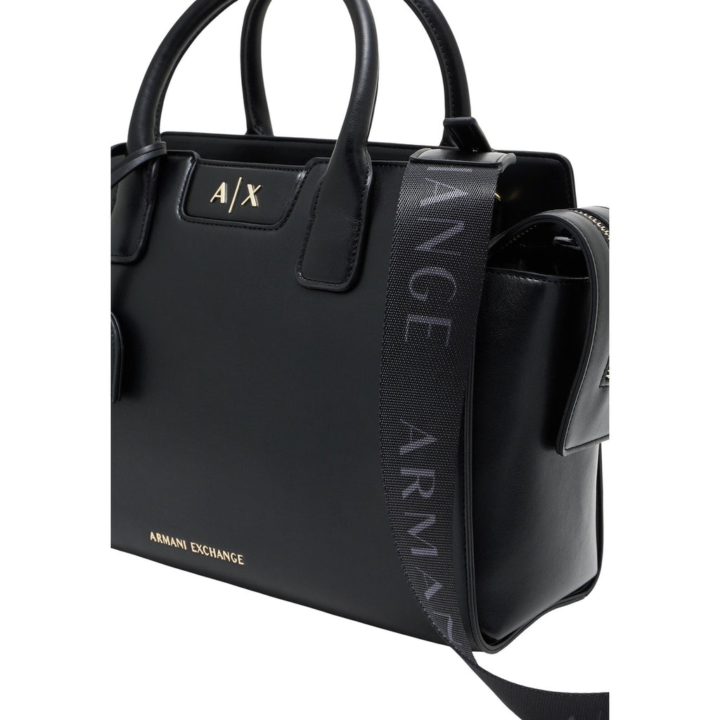 Armani Exchange — Zwarte shopper tas voor dames — afbeelding 4