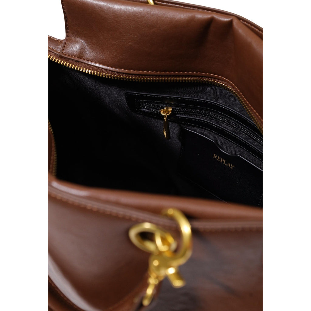 Replay — Vintage dames-handtas in lederlook, bruin — afbeelding 5