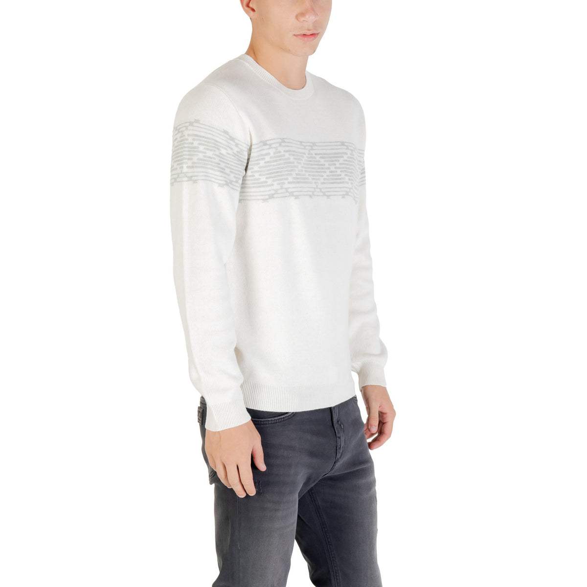 Antony Morato — Pull réf. MMSW01566-YA401141 blanc homme — vue 3