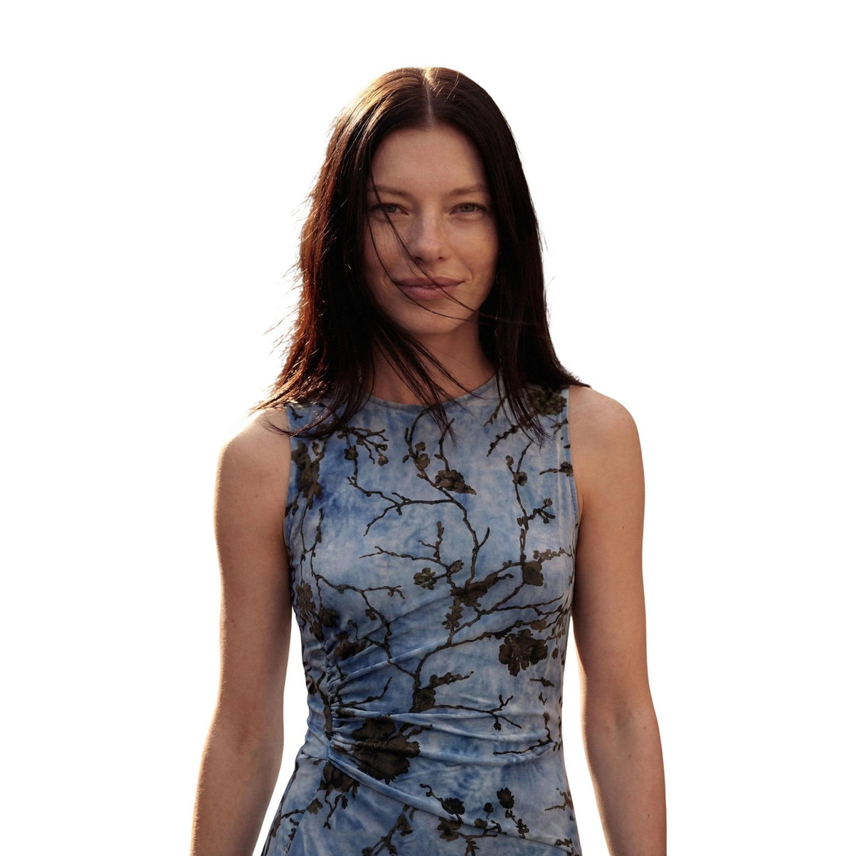 Desigual — Robe Repris Vest Cougar bleu clair femme — vue 4