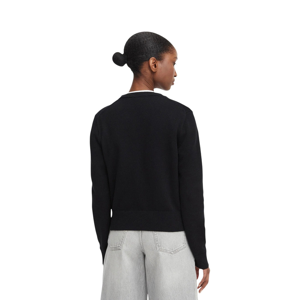 Calvin Klein Jeans — Pull noir à imprimé femme — vue 2
