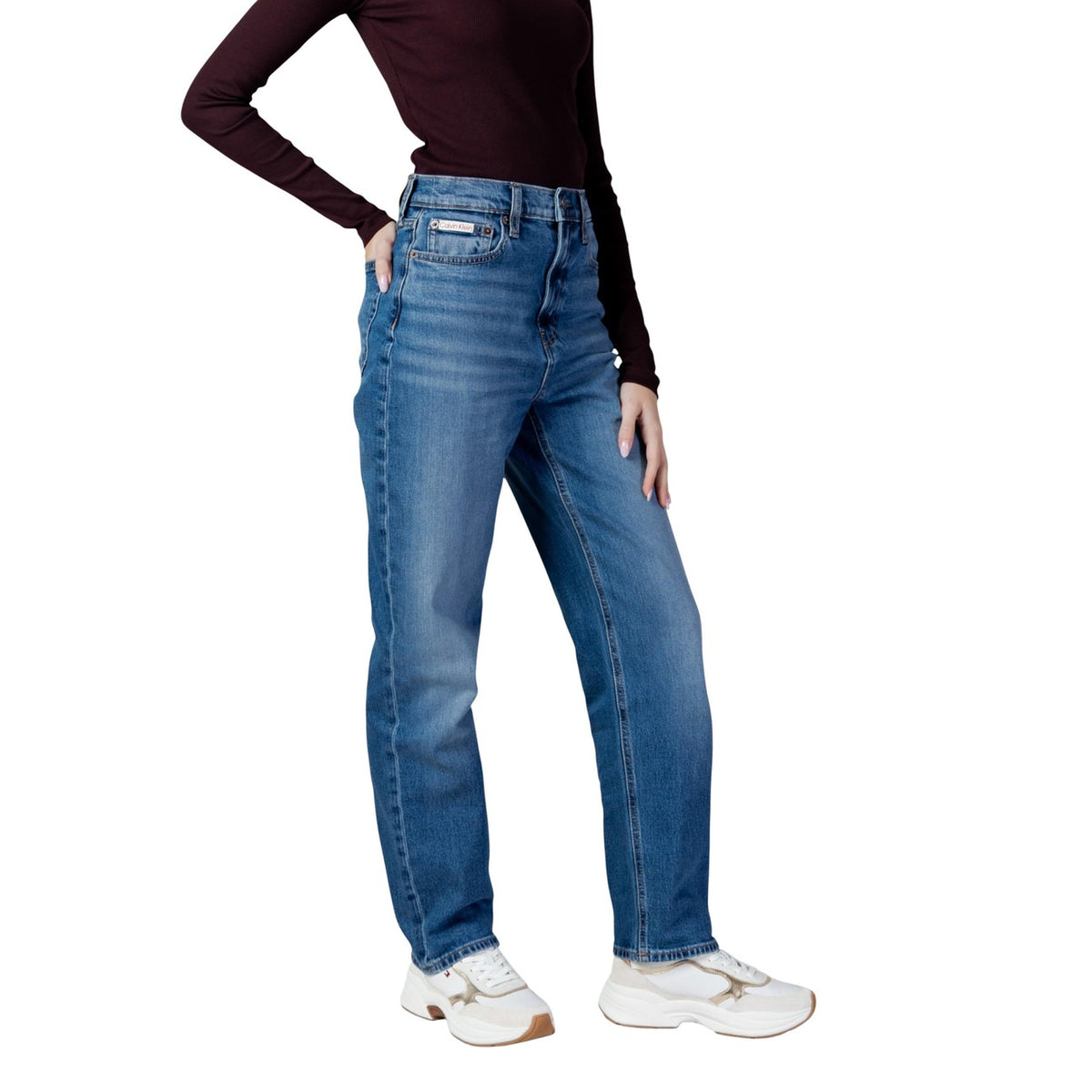 Calvin Klein Jeans — Women's azure blue stretch jeans — view 4