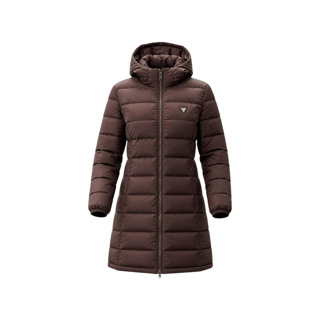Guess — Veste New Aleta Long Puffe femme - coloris marron — vue 2