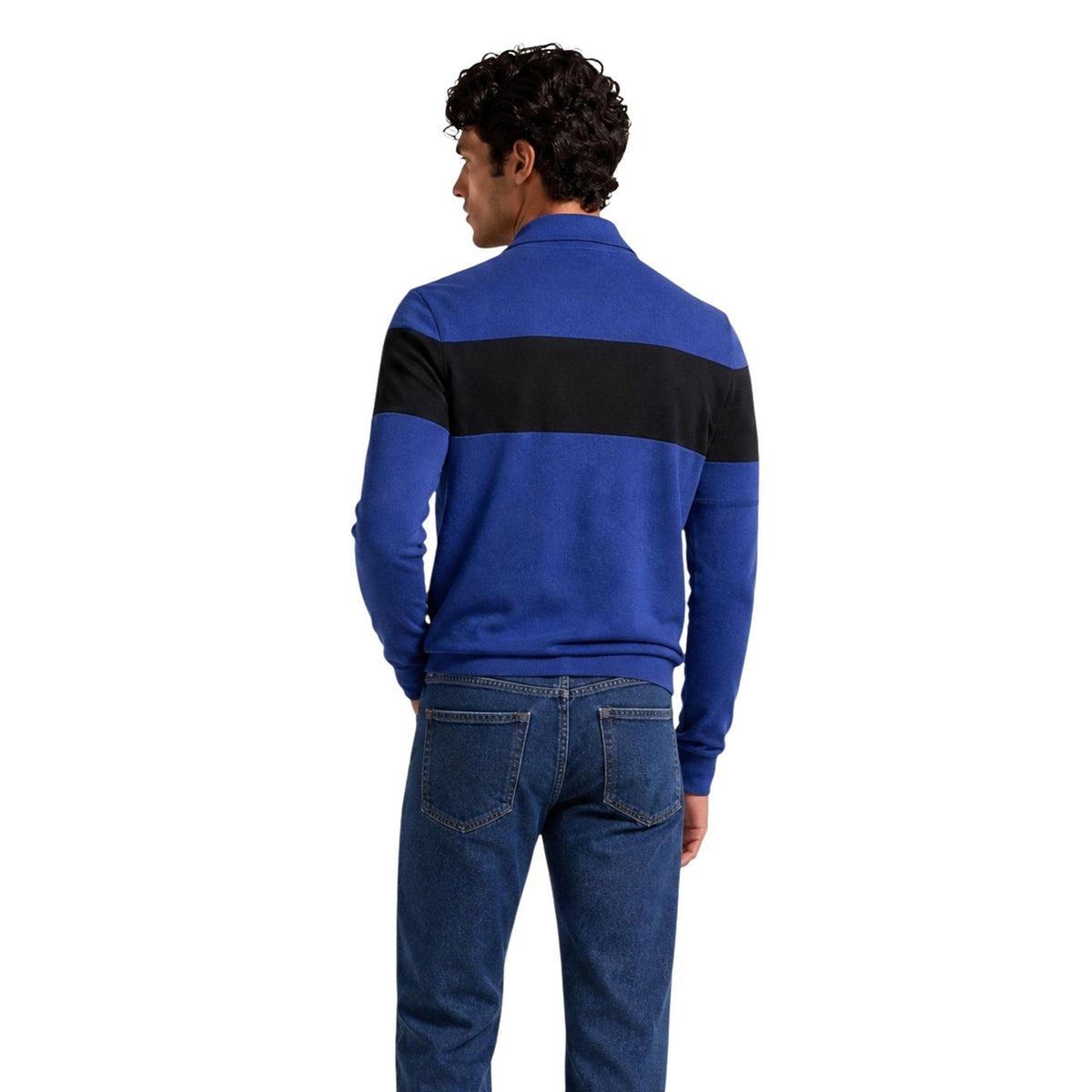 Armani Exchange — Men’s blue viscose blend sweater — view 4