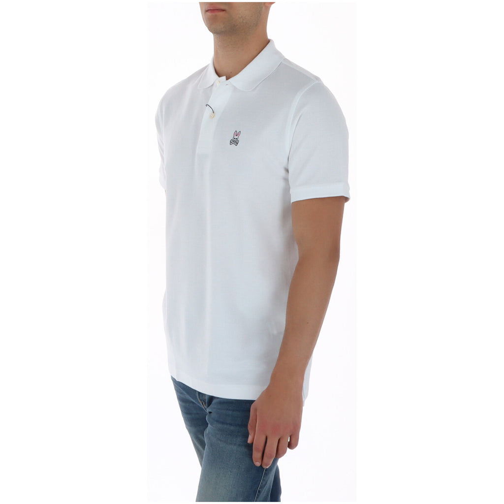 Psycho Bunny — Men's white polo shirt B6K001ARPC — view 3