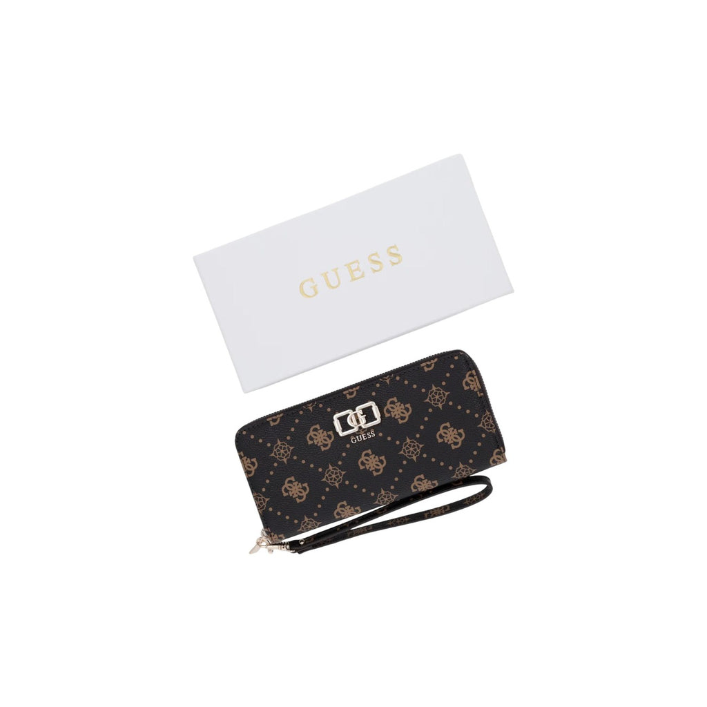Guess — Portefeuille Emelie Logo SLG Med femme - coloris marron — vue 4