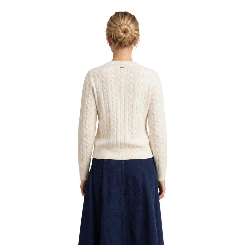 Barbour — Women's white wool-blend Ashdown sweater — view 3