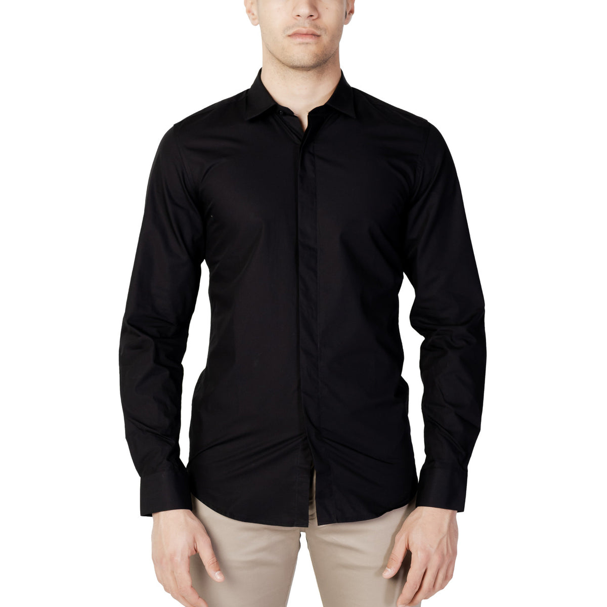 Antony Morato — Chemise réf. MMSL00691-FA400078 bleu homme — vue 5