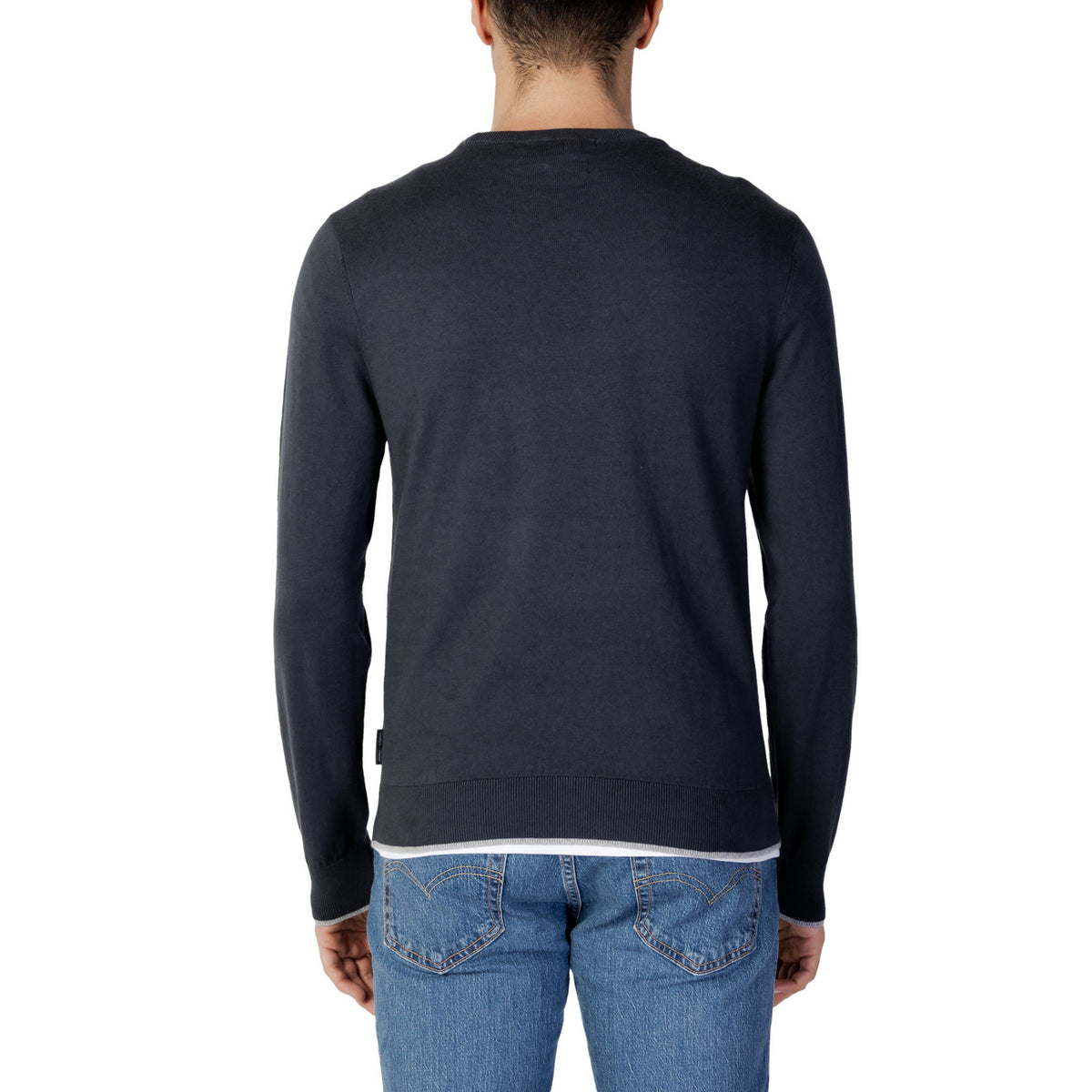Armani Exchange — Pull coton-cachemire 8NZM6A gris homme — vue 2