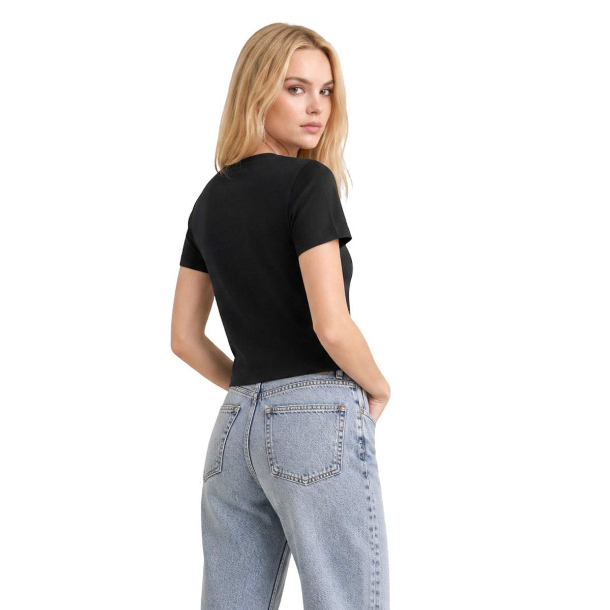 Calvin Klein Jeans — Women’s black printed t-shirt — view 4