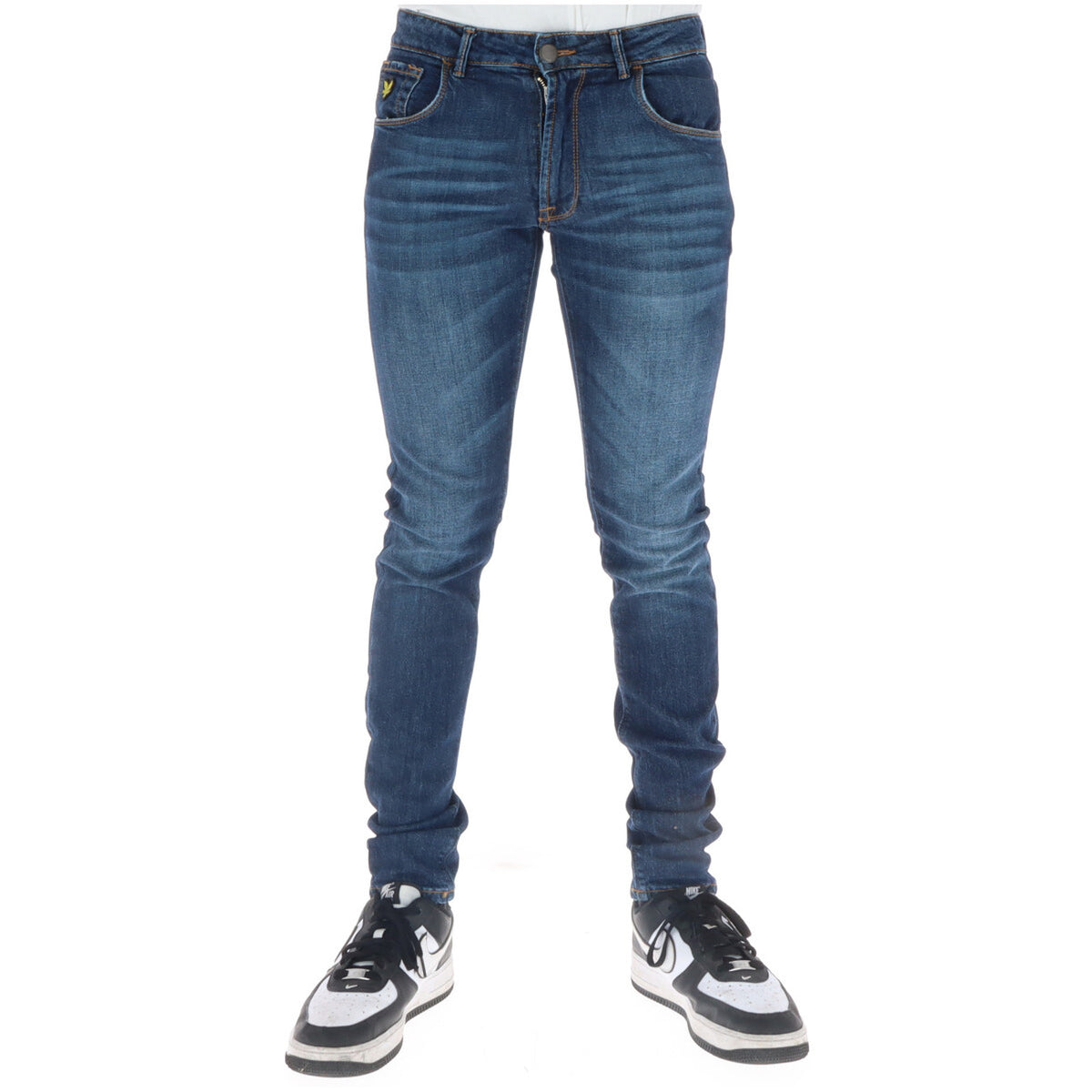 Lyle & Scott — Jean bleu en coton stretch homme