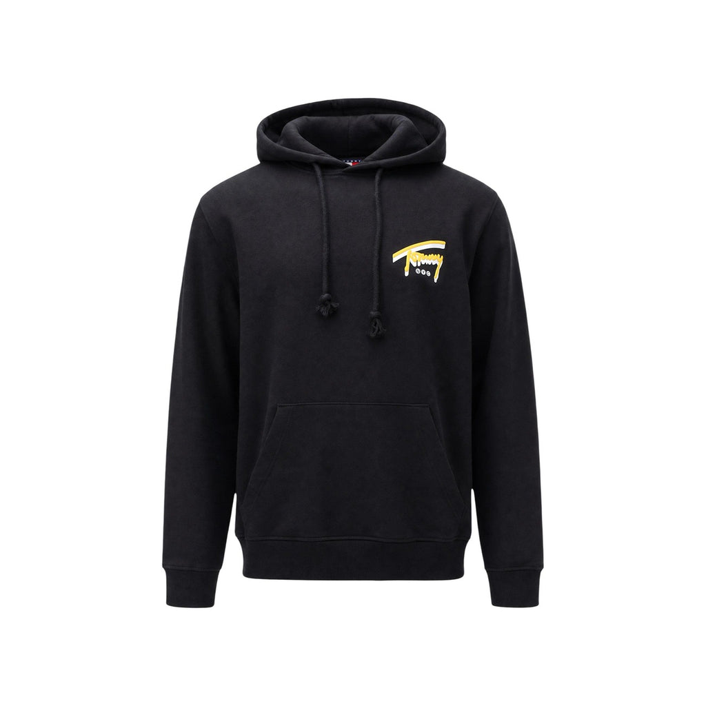 Tommy Jeans — Men's black printed hoodie — view 5