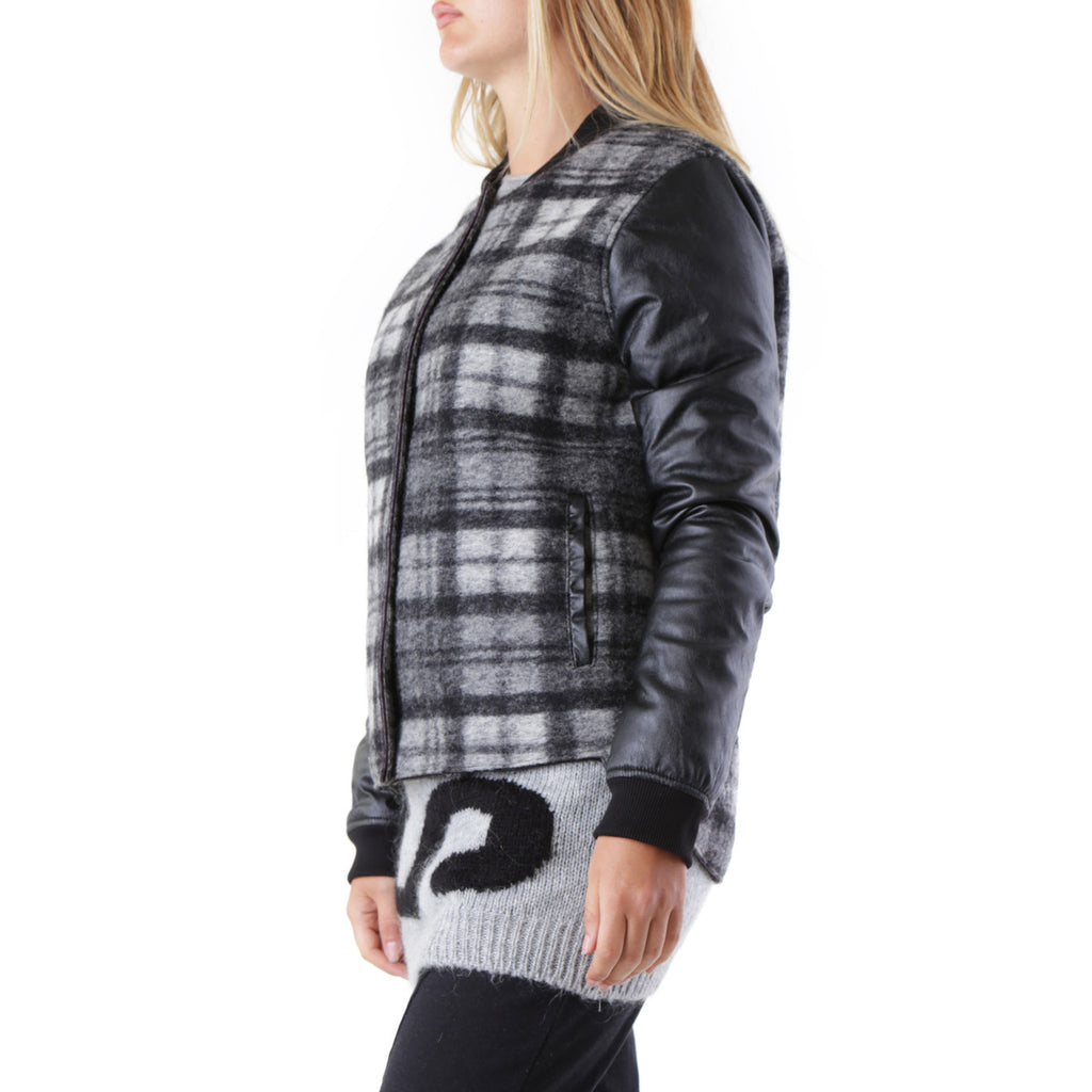 525 — Women’s black checkered jacket — view 3