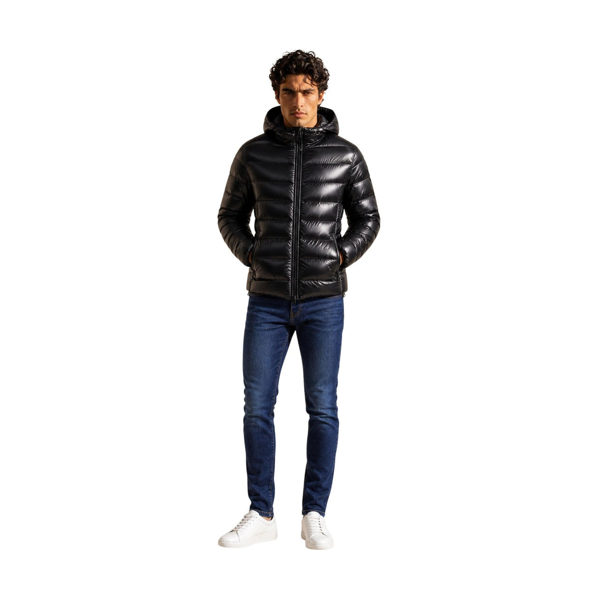 Colmar Originals — Men's black Quilted Hoodie Jacket — view 3