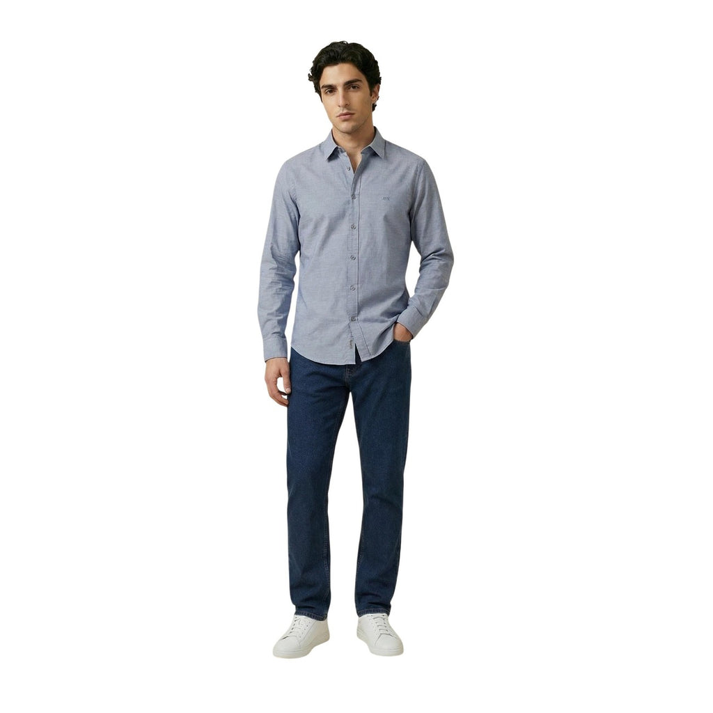 Armani Exchange — Chemise bleue homme — vue 3