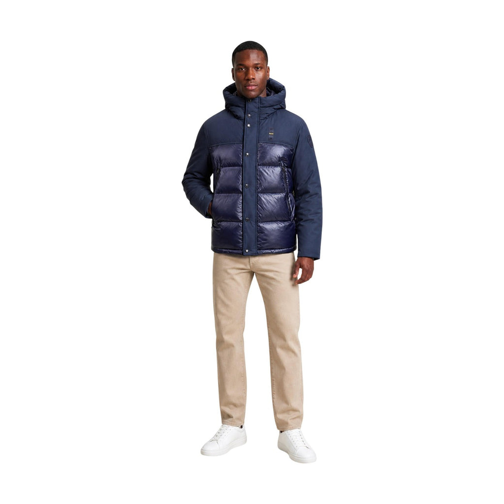 Blauer — Men's blue Brook down jacket — view 4