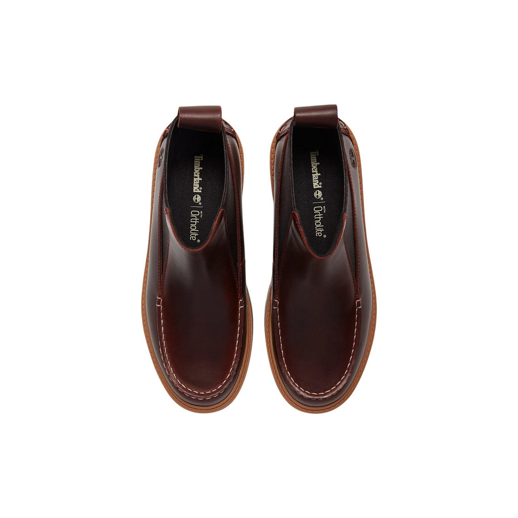 Timberland — Chelsea-enkellaarsjes Stone Street van bordeauxrood leer voor dames — afbeelding 2
