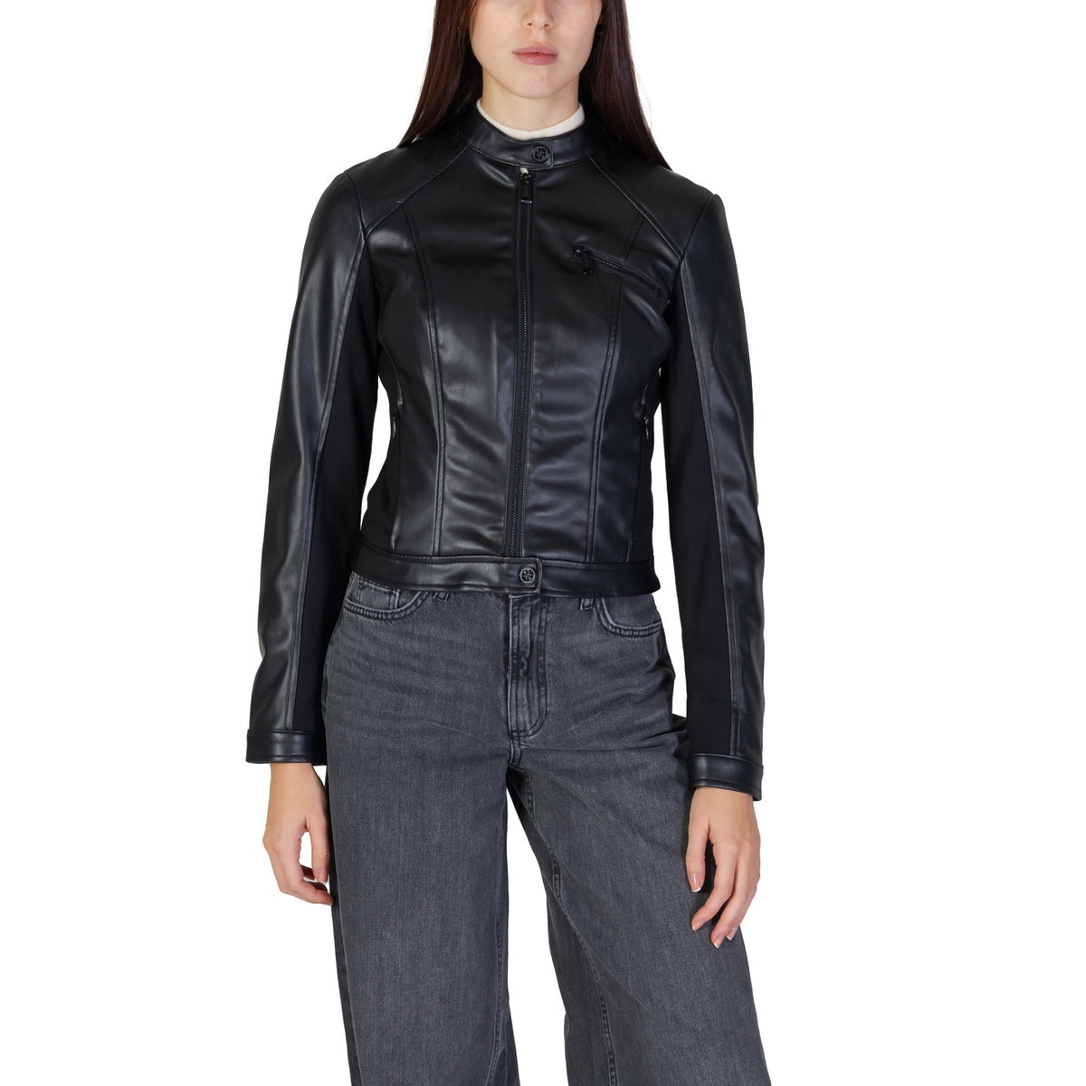 Guess — jas W4yl04 We480 voor dames - kleur zwart — afbeelding 5