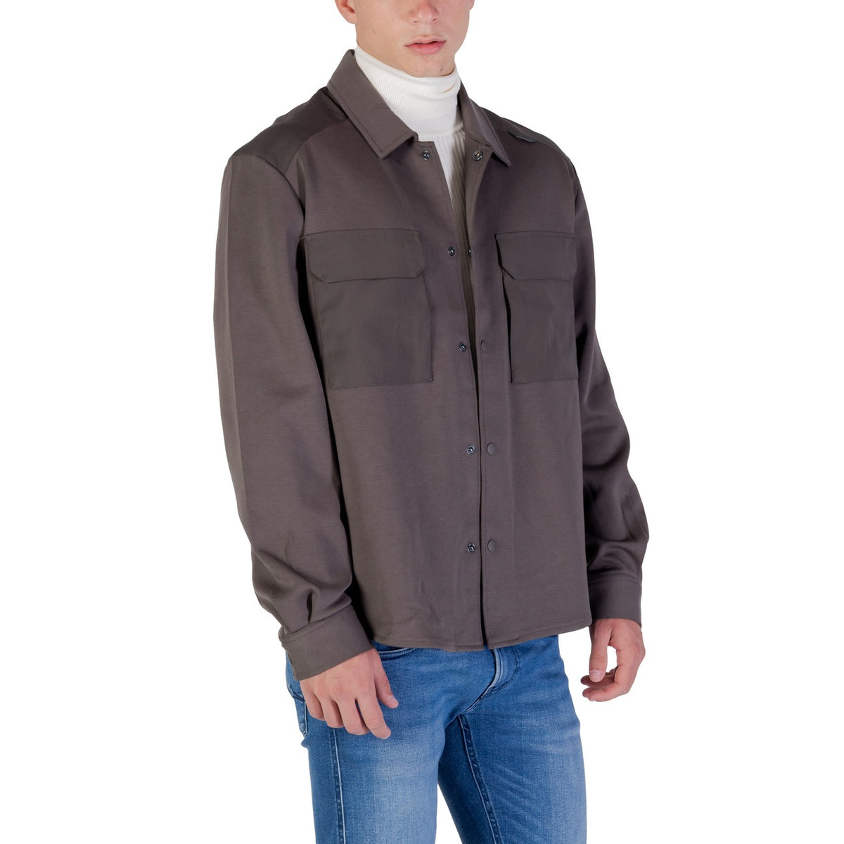 Antony Morato — Chemise réf. MMSL00771-FA150168 vert homme — vue 4