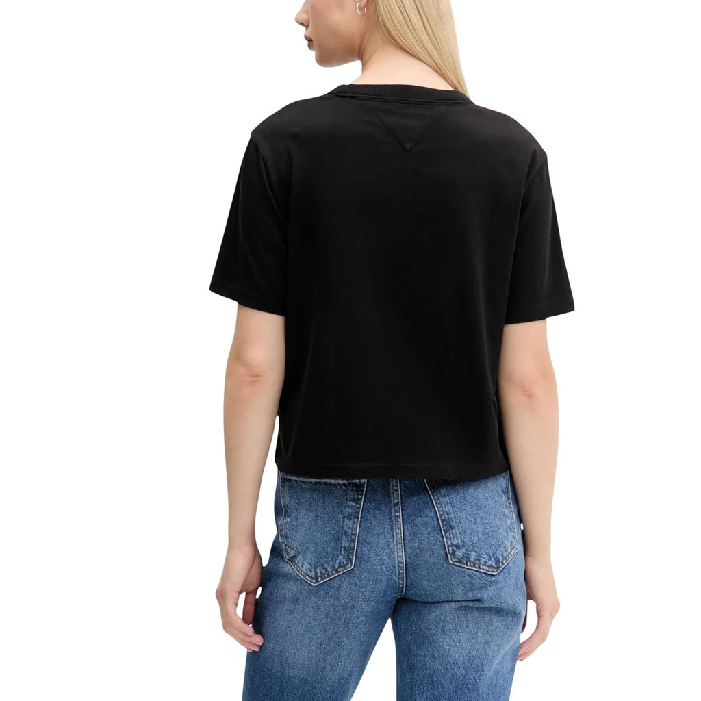Tommy Jeans — T-shirt DW0DW22202 noir en coton bio femme — vue 3