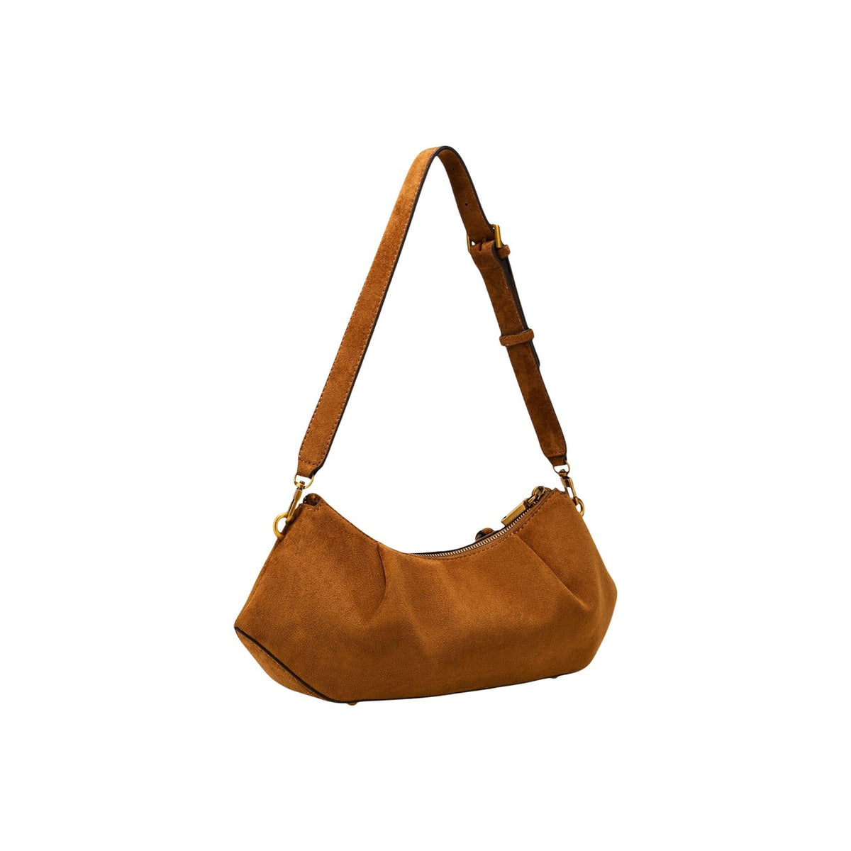 Guess — Dorothy Small Girlfriend bag in brown suede effect for women — view 3