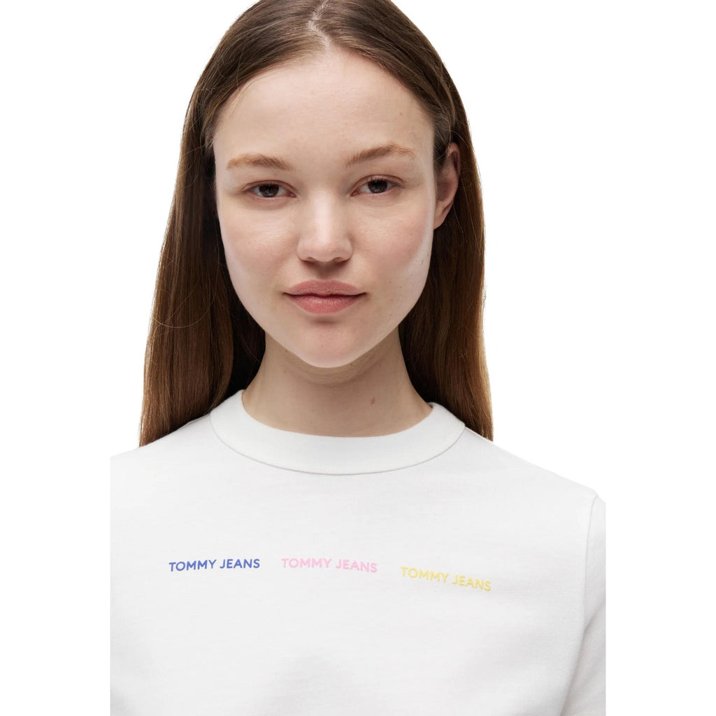 Tommy Jeans — Women’s white organic cotton T-shirt — view 2