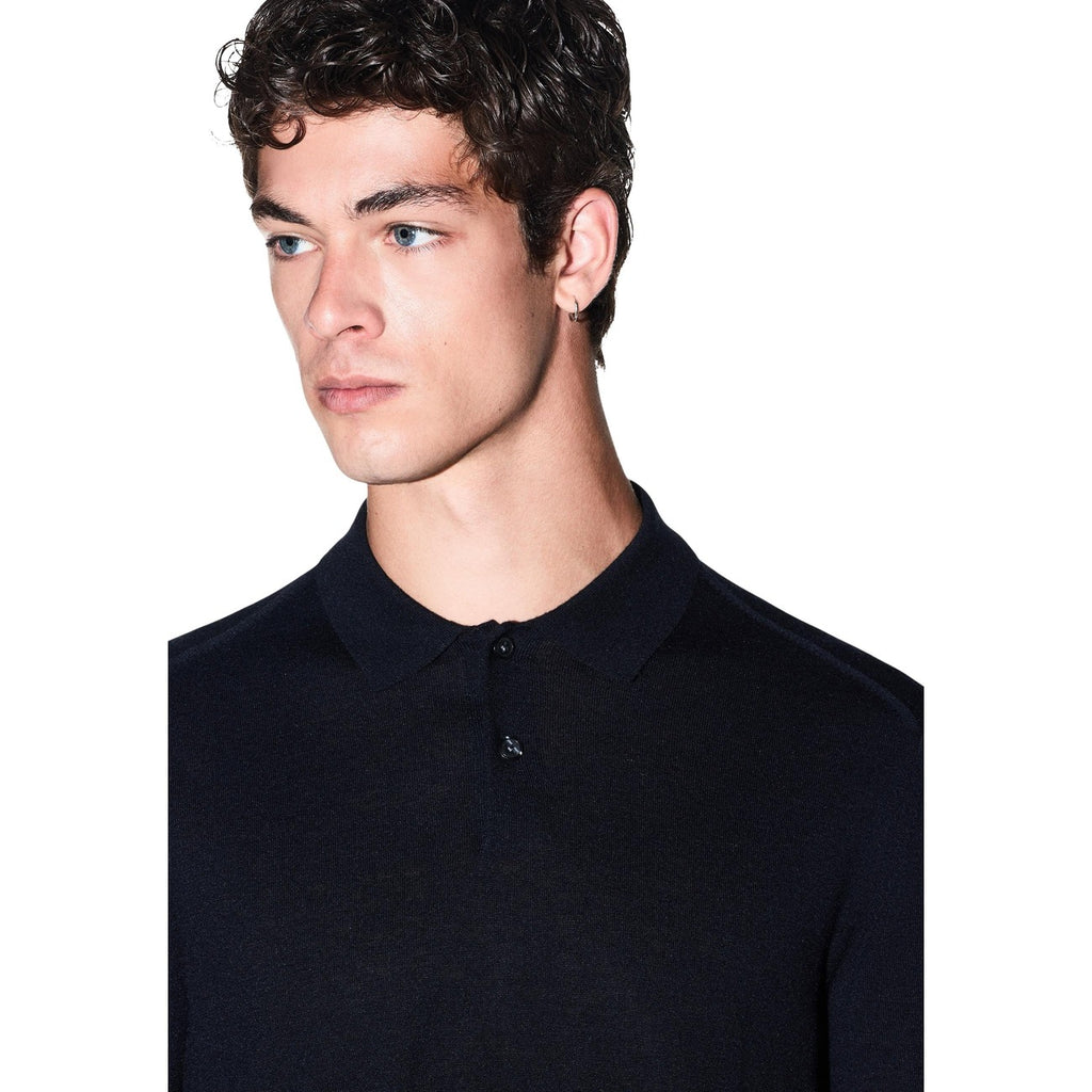 Armani Exchange — Pull lyocell mélangé bleu homme — vue 5