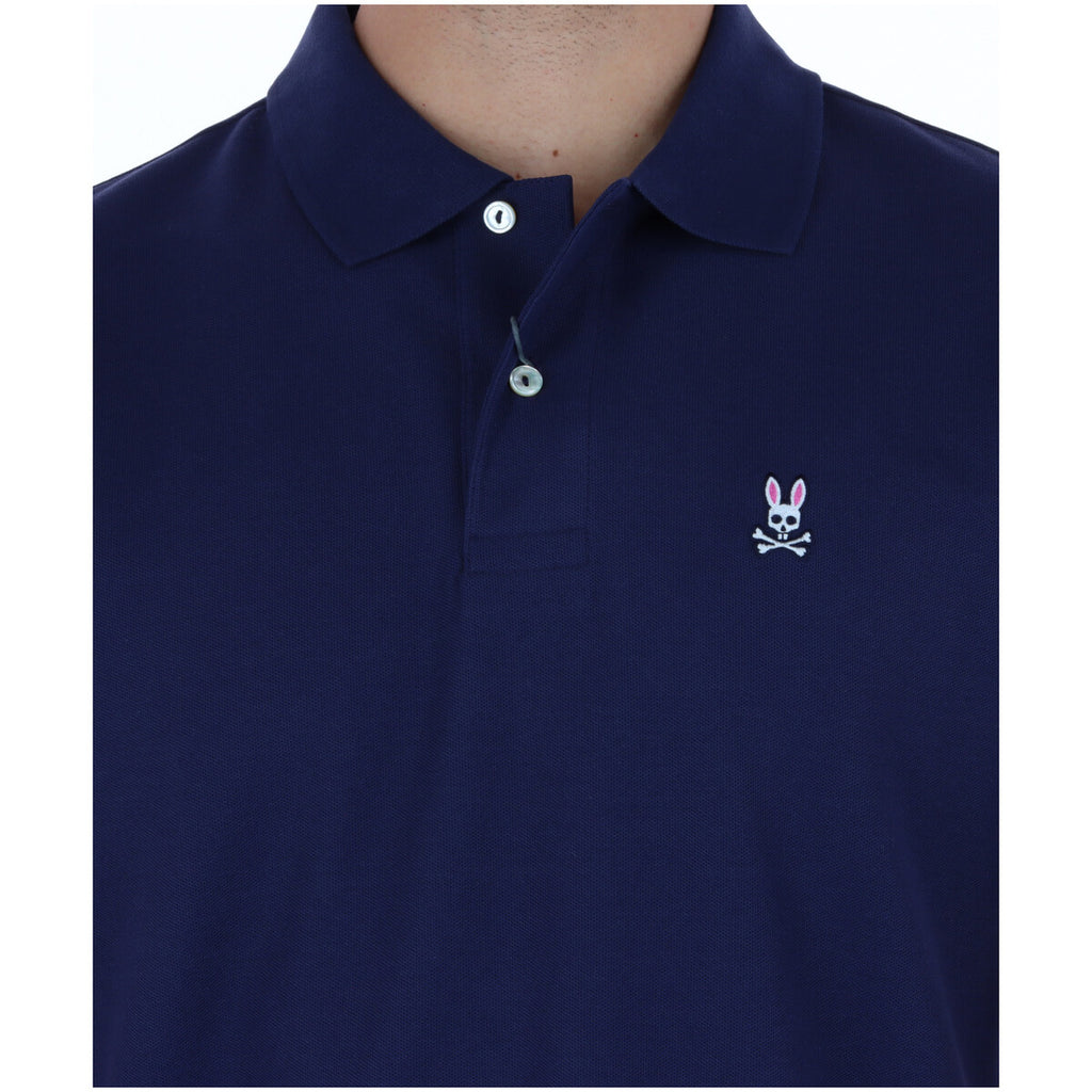 Psycho Bunny — Men's blue polo shirt B6K001CRPC — view 4