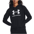 Under Armour — Schwarzer Rival Fleece Big Logo Damen-Hoodie