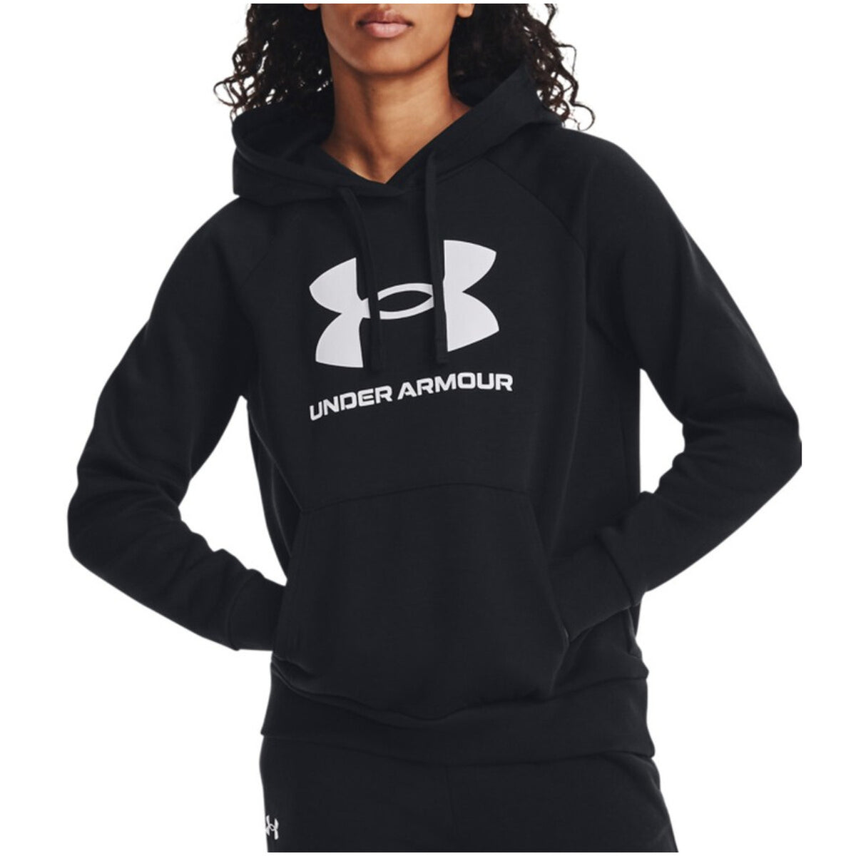 Under Armour — Rival Fleece Big Logo Hoodie Black Women
