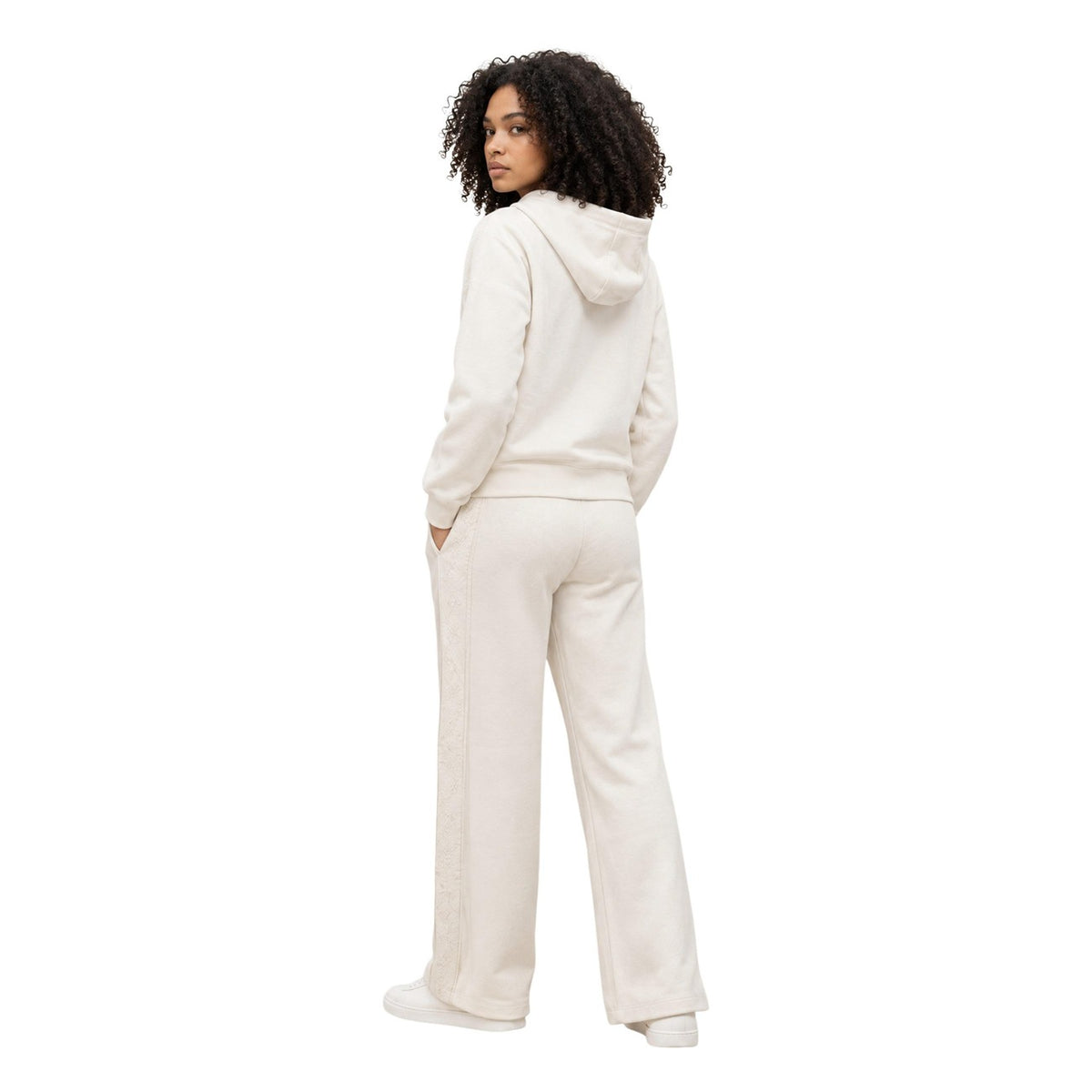 Guess — Women's beige Elsa hooded zipped sweatshirt — view 2