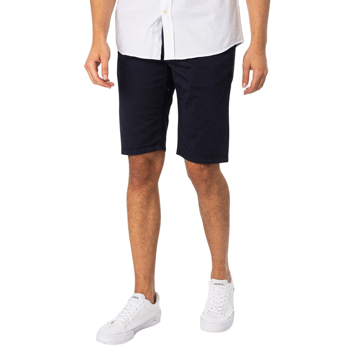 Lyle & Scott — Bermuda bleu en coton stretch homme