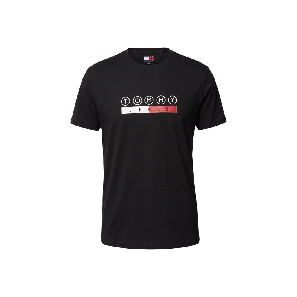 Tommy Jeans — Schwarzes T-Shirt mit Aufdruck für Herren — Ansicht 2