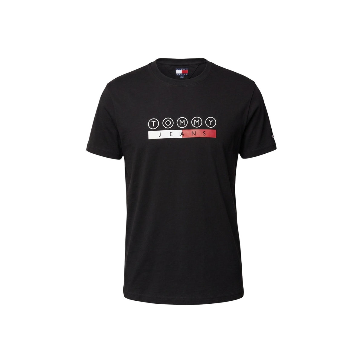 Tommy Jeans — Schwarzes T-Shirt mit Aufdruck für Herren — Ansicht 2