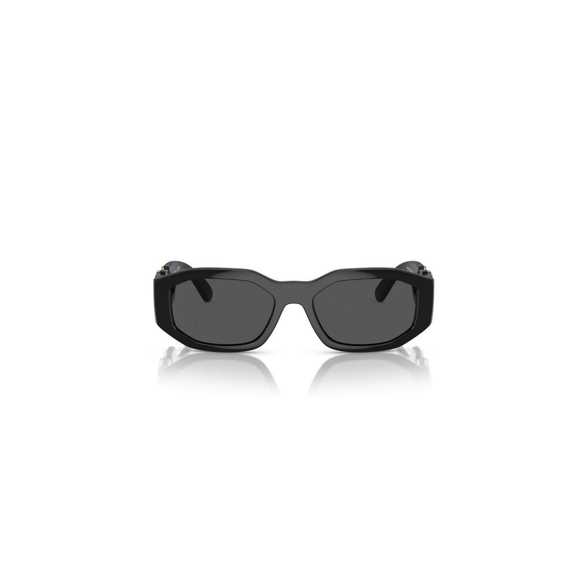 Versace — Lunettes de soleil géométriques en acétate noir homme — vue 5