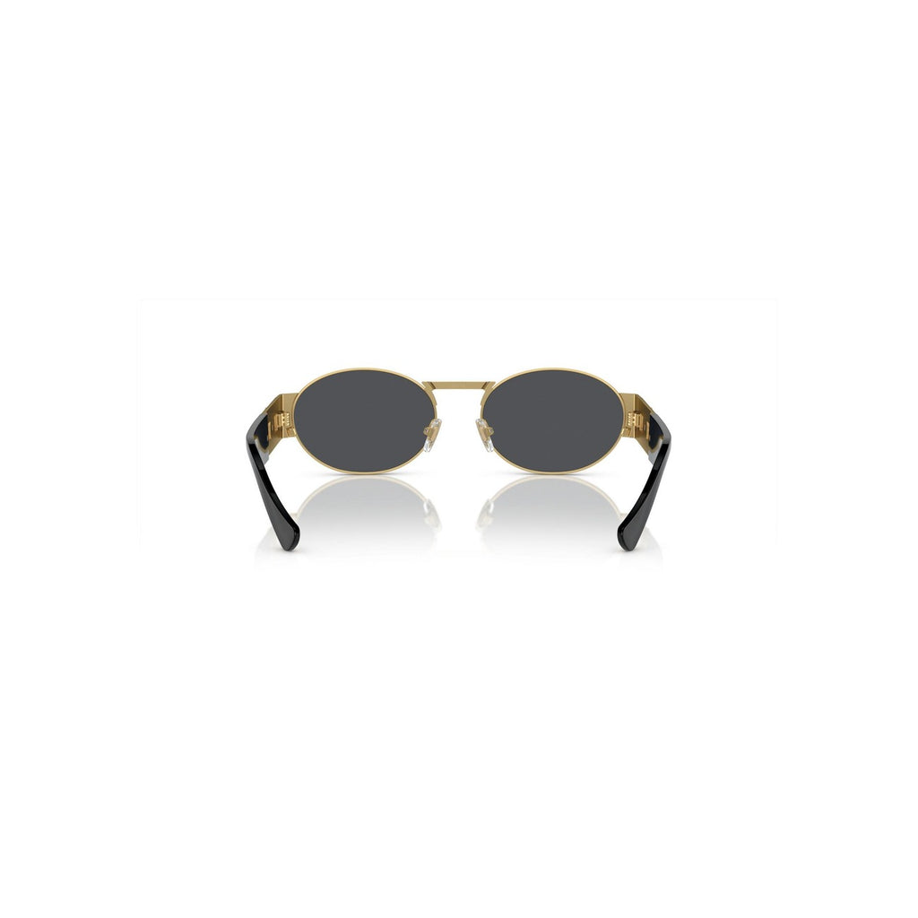 Versace — Lunettes de soleil rondes en métal doré homme — vue 4