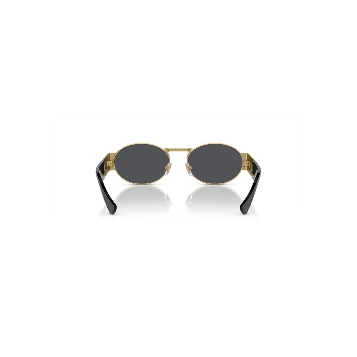 Versace — Lunettes de soleil rondes en métal doré homme — vue 4